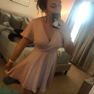 Express Pink Mini Skater Dress